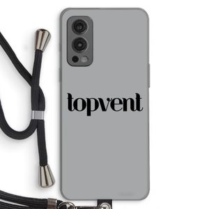 Topvent Grijs Zwart: OnePlus Nord 2 5G Transparant Hoesje met koord