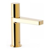 Wastafelkraan Tres Project | Opbouw | Mengkraan | Standaard model | 1-knop | Rond | 24k Goud glans