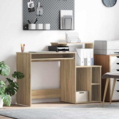 Bureau met Opbergruimte Sonoma eiken 120,5 x 44 x 88,5 cm