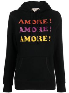 alessandro enriquez hoodie à slogan imprimé - Noir