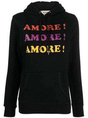 alessandro enriquez hoodie à slogan imprimé - Noir