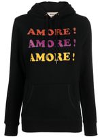 alessandro enriquez hoodie à slogan imprimé - Noir - thumbnail