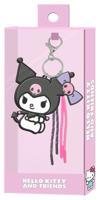 Sanrio Charm Keyring Kuromi Face