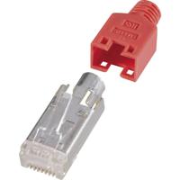 Hirose Electronic RJ45-connector, afgeschermd CAT5e Stekker, recht Aantal polen: 8P8C Rood 10 stuk(s)