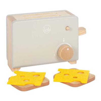 Small Foot - houten broodrooster set grijs "tasty"