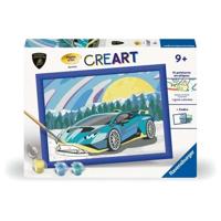 CreArt Kids 18x24cm Lamborghini, Kit di pittura con i numeri, Numero d'arte, Età 7+, 25842, Ravensburger