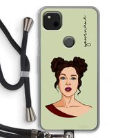Pop-Art Creator: Pixel 4a Transparant Hoesje met koord