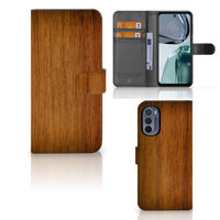 Motorola Moto G62 5G Book Style Case Donker Hout