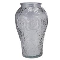 Bloemenvaas Circle - boeket vaas - glas - lichtgrijs - 15 x 25 cm