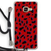 Red Leopard: Samsung Galaxy A3 (2016) Transparant Hoesje met koord