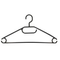 Storage Solutions Kledinghangers set - 20x stuks - kunststof - zwart - kledingkast hangers - Kledinghangers - thumbnail