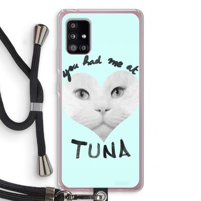 You had me at tuna: Samsung Galaxy A51 5G Transparant Hoesje met koord