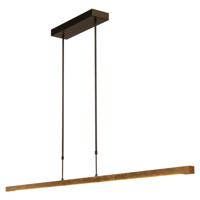 Masterlight Zwarte hanglampReal 3 met goud 160cm - 2977-GL-S-2XP-DW