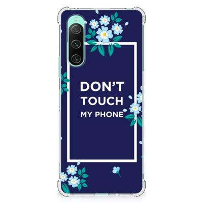 Sony Xperia 10 V Anti Shock Case Flowers Blue DTMP Sony Xperia 10 V Anti Shock Case Flowers Blue DTMP