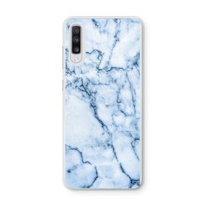 Blauw marmer: Samsung Galaxy A70 Transparant Hoesje