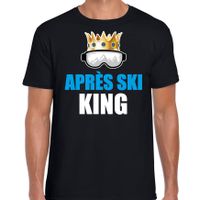 Apres ski t-shirt Apres ski King zwart heren - Wintersport shirt - Foute apres ski outfit