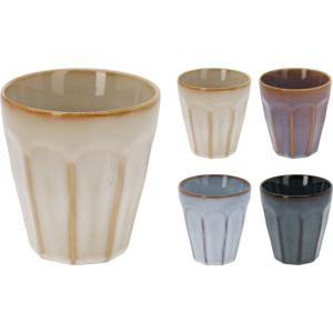 Keine luxe gekleurde porseleinen lungo koffiekopjes - set 4x stuks - 250 ml