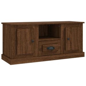 The Living Store TV-meubel - Bruineiken - 100 x 35.5 x 45 cm - Duurzaam materiaal