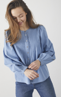 Sisters Point Blouse Inusa-SH L.blue wash