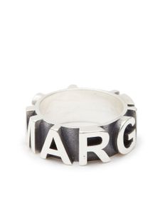 MM6 Maison Margiela bague à logo embossé - Argent