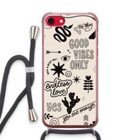 Good vibes: iPhone SE 2020 Transparant Hoesje met koord