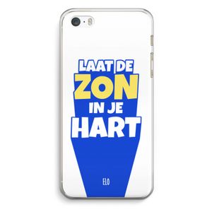 Laat de zon in je hart: iPhone 5 / 5S / SE Transparant Hoesje