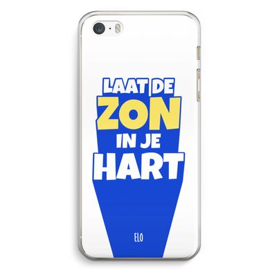 Laat de zon in je hart: iPhone 5 / 5S / SE Transparant Hoesje