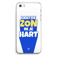 Laat de zon in je hart: iPhone 5 / 5S / SE Transparant Hoesje