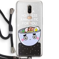 I'm A Hopeless Ramen-Tic For You: OnePlus 6 Transparant Hoesje met koord