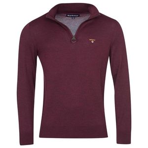 Herentrui Saltire knit half zip merlot