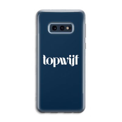 Topwijf Navy: Samsung Galaxy S10e Transparant Hoesje