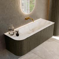 Badmeubel Mondiaz Kurve-Dlux | 125 cm cm | Meubelkleur Shadow | Wastafelkleur Frappe | Solid surface | Wasbak rechter zijde spoelbak | Zonder kraangat(en) Badmeubel Mondiaz Kurve-Dlux | 125 cm cm | Meubelkleur Shadow | Wastafelkleur Frappe | Solid surface | Wasbak rechter zijde spoelbak | Zonder kraangat(en)