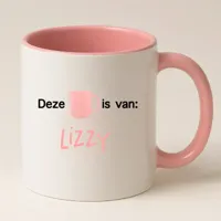 Mok met naam (roze)