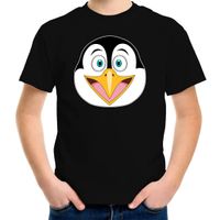 Cartoon pinguin t-shirt zwart voor jongens en meisjes - Cartoon dieren t-shirts kinderen