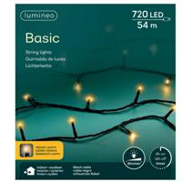 Kerstverlichting - 720 leds -klassiek warm wit -5400 cm - zwart snoer -timer en dimmer - thumbnail