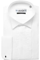Ledȗb Modern Fit Gala shirt wit, Effen - thumbnail