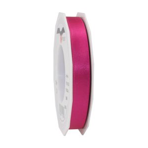 1x Luxe fuchsia roze satijnen lint rollen 1,5 cm x 25 meter cadeaulint verpakkingsmateriaal   -