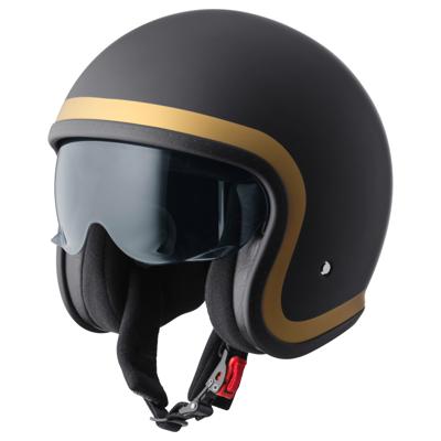 GMS Ride, Jethelm of scooter helm, Mat zwart Goud