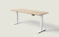 Desktronic HomePro bureau Wit / Bamboe / 200x80 cm