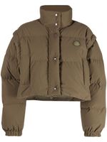 Moncler doudoune en coton à patch logo - Vert - thumbnail