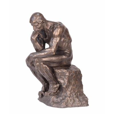 A BRONZE SCULPTURE OF THE THINKER