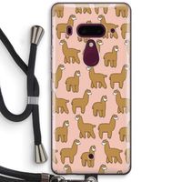 Alpacas: HTC U12+ Transparant Hoesje met koord Alpacas: HTC U12+ Transparant Hoesje met koord