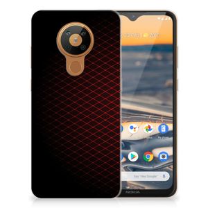 Nokia 5.3 TPU bumper Geruit Rood