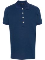 Balmain polo à logo en jacquard - Bleu