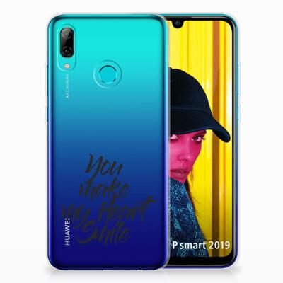 Huawei P Smart 2019 | Siliconen hoesje | met naam Heart Smile Huawei P Smart 2019 | Siliconen hoesje | met naam Heart Smile