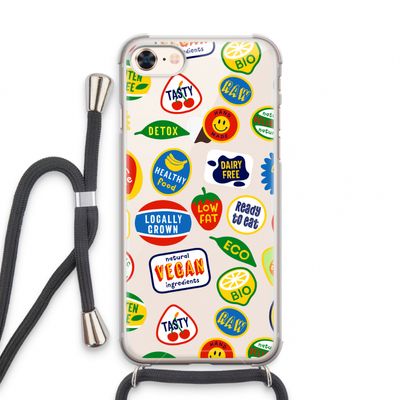 Fruitsticker: iPhone 8 Transparant Hoesje met koord