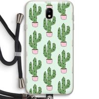 Cactus Lover: Samsung Galaxy J7 (2017) Transparant Hoesje met koord