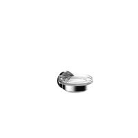 Emco Round Zeephouder - 10x9x5cm - met zeepschaal - chroom/kristal helder glas 433000100 Emco Round Zeephouder - 10x9x5cm - met zeepschaal - chroom/kristal helder glas 433000100