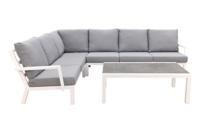 Rockford/Atlanta aluminium loungeset wit - 5-delig