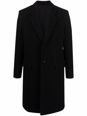 AMI Paris manteau en laine à simple boutonnage - Noir